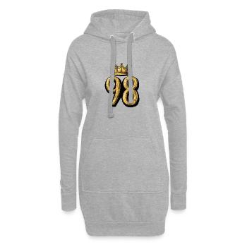 98 Number Krone - Hoodie Dress - heather grey - Front