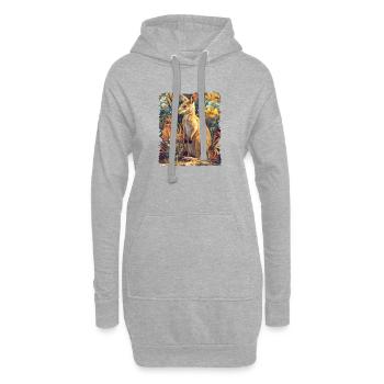 Wallabies Wallaby - Sweat-shirt à capuche long Femme - gris chiné - Devant