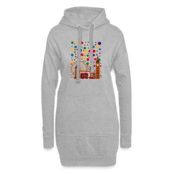 Spotty Shirt 2025 London City UK Big Ben Kinder Jungen - Hoodie-Kleid - Grau meliert - Vorne