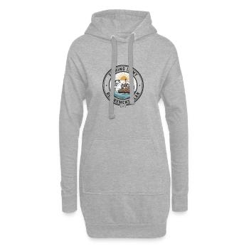 Pêche Retraite Humour Retraité - Sweat-shirt à capuche long Femme - gris chiné - Devant