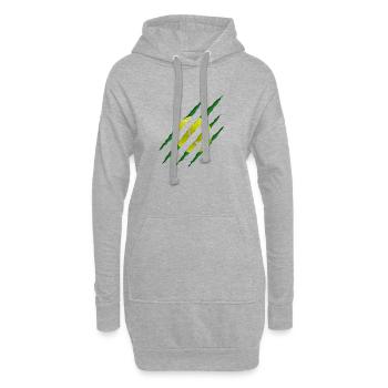 Tennisball Kratzmuster - Hoodie-Kleid - Grau meliert - Vorne