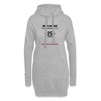 25e anniversaire de la métallurgie 25e anniversaire de l’entreprise - Sweat-shirt à capuche long Femme - gris chiné - Devant