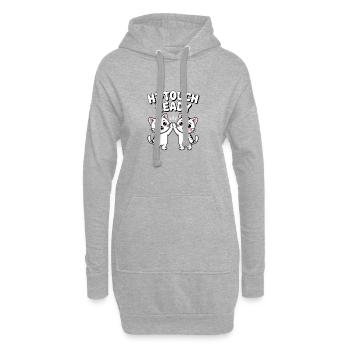 K-Pop Hi-Touch Lustig Korea Maknae - Hoodie-Kleid - Grau meliert - Vorne