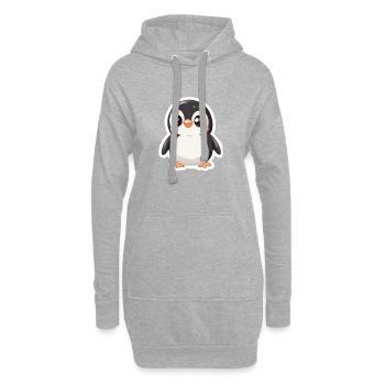 Pingouin - Sweat-shirt à capuche long Femme - gris chiné - Devant