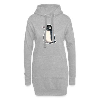 Pingouin - Sweat-shirt à capuche long Femme - gris chiné - Devant