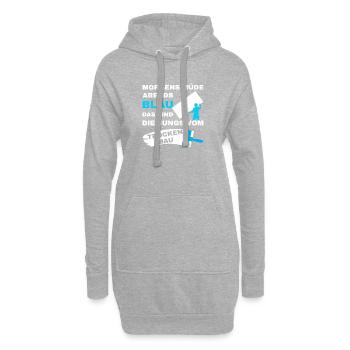 Trockenbau Trockenbauer Trockenbaumonteur Spruch - Hoodie-Kleid - Grau meliert - Vorne