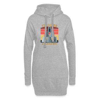 STACKING IS MY SUPERPOWER - Hoodie-Kleid - Grau meliert - Vorne