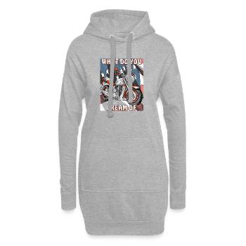 MOTO DE QUOI RÊVEZ-VOUS - Sweat-shirt à capuche long Femme - gris chiné - Devant