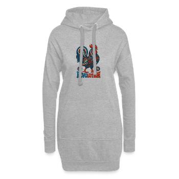 Französischer Hahn - Revolution - Frankreich - Hoodie-Kleid - Grau meliert - Vorne