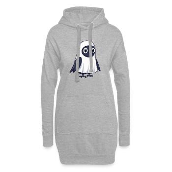 Corbeau Corbeau Halloween Fantôme - Sweat-shirt à capuche long Femme - gris chiné - Devant