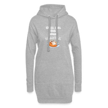 Chill mal Digga – Chemise Hamstar Fun - Sweat-shirt à capuche long Femme - gris chiné - Devant