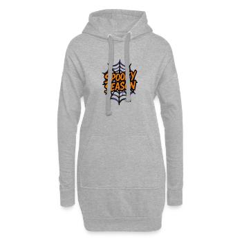 Toile d’araignée Halloween “Spooky Season” - Sweat-shirt à capuche long Femme - gris chiné - Devant
