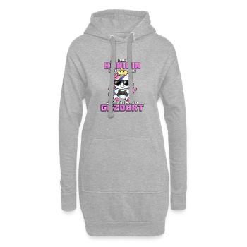 jeu Unicorn - La reine veut jouer - Sweat-shirt à capuche long Femme - gris chiné - Devant