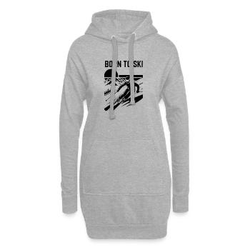 Skifahren Born To Ski Zitat - Hoodie-Kleid - Grau meliert - Vorne