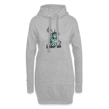 Lieber Tee Liberty Statue - Hoodie-Kleid - Grau meliert - Vorne
