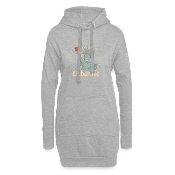 Cher thé Liberty Design - Sweat-shirt à capuche long Femme - gris chiné - Devant