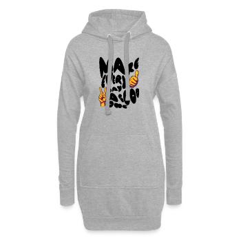 Make Every Day A Good One - Positves Design - Hoodie-Kleid - Grau meliert - Vorne
