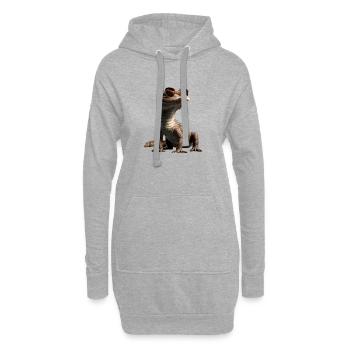 Caïman Crocodile Alligator Reptiles Crocodile Caïmans - Sweat-shirt à capuche long Femme - gris chiné - Devant