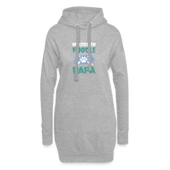 pudel hunde papa - Hoodie-Kleid - Grau meliert - Vorne