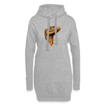 Caïman Crocodile Alligator Reptiles Crocodile Caïmans - Sweat-shirt à capuche long Femme - gris chiné - Devant