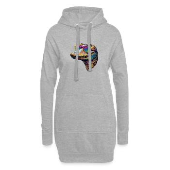 Caïman Crocodile Alligator Reptiles Crocodile Caïmans - Sweat-shirt à capuche long Femme - gris chiné - Devant