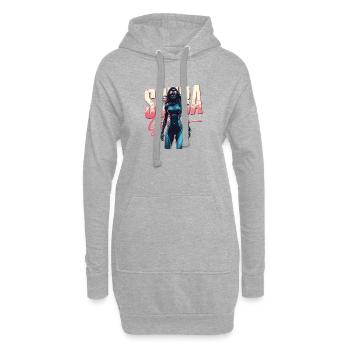 Scuba Girl Taucherin Design - Hoodie-Kleid - Grau meliert - Vorne