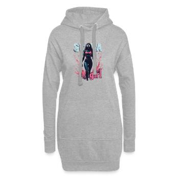 Scuba Girl Taucherin Design - Hoodie-Kleid - Grau meliert - Vorne