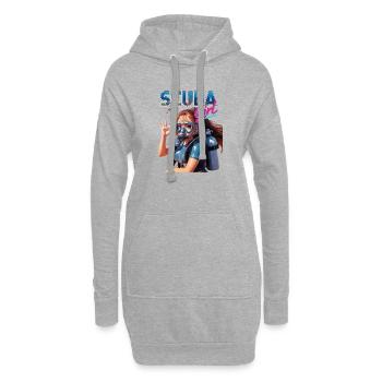 Scuba Girl Taucherin Design - Hoodie-Kleid - Grau meliert - Vorne