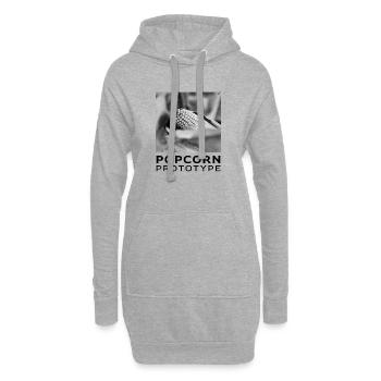 Épi de maïs monochrome en point de mire - Sweat-shirt à capuche long Femme - gris chiné - Devant