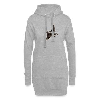 Manta Rochen Teufelsrochen Stachelrochen Taucher - Hoodie-Kleid - Grau meliert - Vorne