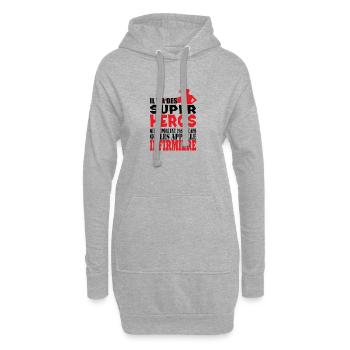 Cadeau infirmière super Héros du quotidien merci - Sweat-shirt à capuche long Femme - gris chiné - Devant