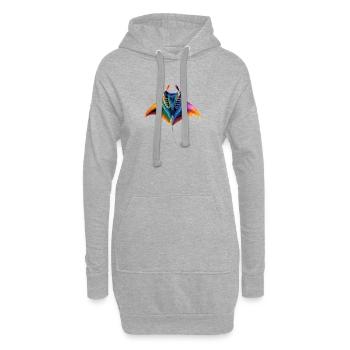 Manta Rochen Teufelsrochen Stachelrochen Taucher - Hoodie-Kleid - Grau meliert - Vorne