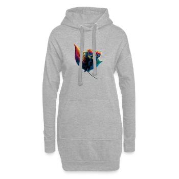 Manta Rochen Teufelsrochen Stachelrochen Taucher - Hoodie-Kleid - Grau meliert - Vorne