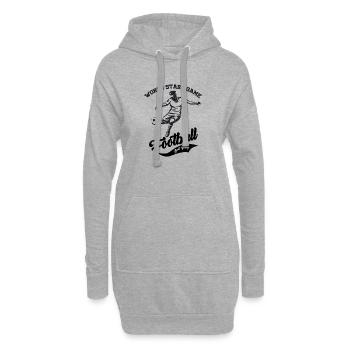 World Stars Football – Just Play Design - Hoodie-Kleid - Grau meliert - Vorne