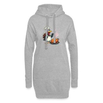 Cuisinier de dinde de Thanksgiving - Sweat-shirt à capuche long Femme - gris chiné - Devant