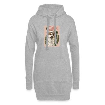Lama - Hoodie-Kleid - Grau meliert - Vorne