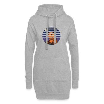 Capybara Cozy Night – Herbstliches Selfcare Design - Hoodie-Kleid - Grau meliert - Vorne