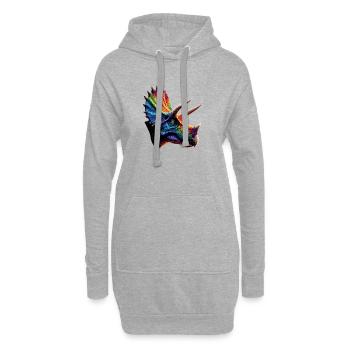 Triceratops Dinosaure Dinos Triceratops Dino - Sweat-shirt à capuche long Femme - gris chiné - Devant
