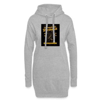 Intergalaktisches Frühstück - Hoodie-Kleid - Grau meliert - Vorne