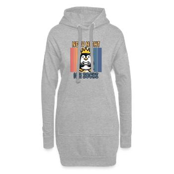 Courage, pas le pingouin joue - Sweat-shirt à capuche long Femme - gris chiné - Devant