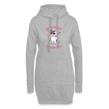 Junggesellenabschied Hochzeit Braut Trauzeugin - Hoodie-Kleid - Grau meliert - Vorne