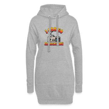 Retro Gamer Je peux y aller toute la nuit - Sweat-shirt à capuche long Femme - gris chiné - Devant
