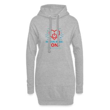 Verliebter Informatiker Techniker - Hoodie-Kleid - Grau meliert - Vorne