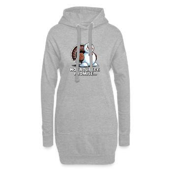 Pas de dinde pour le dîner - Sweat-shirt à capuche long Femme - gris chiné - Devant