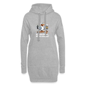 En parlant de mouette – Möwie noch een ? Drôle de mouette avec - Sweat-shirt à capuche long Femme - gris chiné - Devant