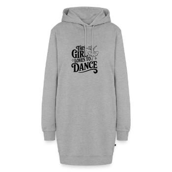 Cette fille adore danser - Sweat-shirt à capuche long Femme - gris chiné - Devant