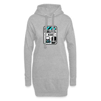 Unterirdische Unterebene 13 - Gasmaske - Hoodie-Kleid - Grau meliert - Vorne