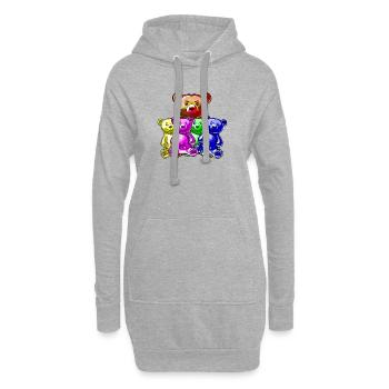 GUMMIBÄREN - Hoodie-Kleid - Grau meliert - Vorne
