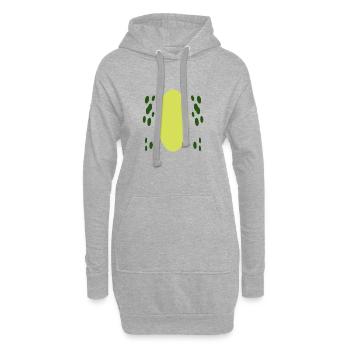 Lustiger Frosch Halloween Kostüm DIY Frosch Tier - Hoodie-Kleid - Grau meliert - Vorne