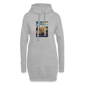 Rome - Sweat-shirt à capuche long Femme - gris chiné - Devant